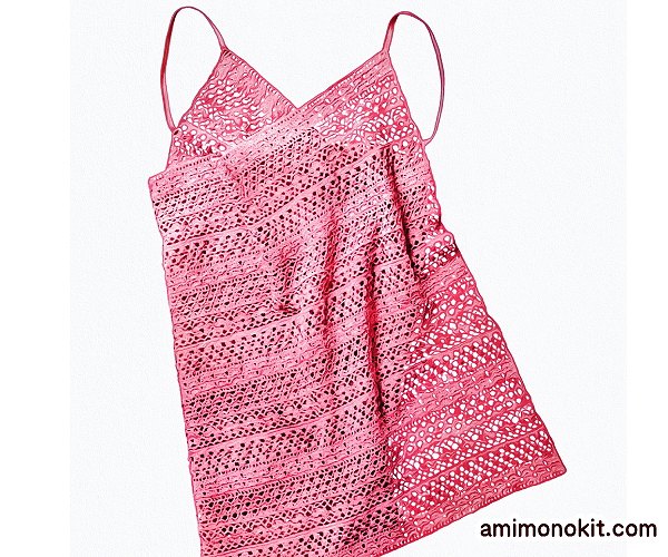 無料編み図Free Crochet Patternビーチドレス水着夏海辺かぎ針編み4