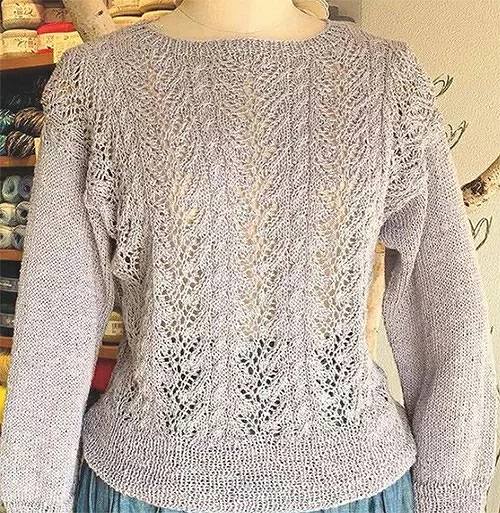 編み物キット棒針編みハマナカフォッシュレースセーター