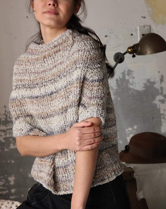 編み物キット無料編み図付きセーター野呂あずき丸ヨークプル