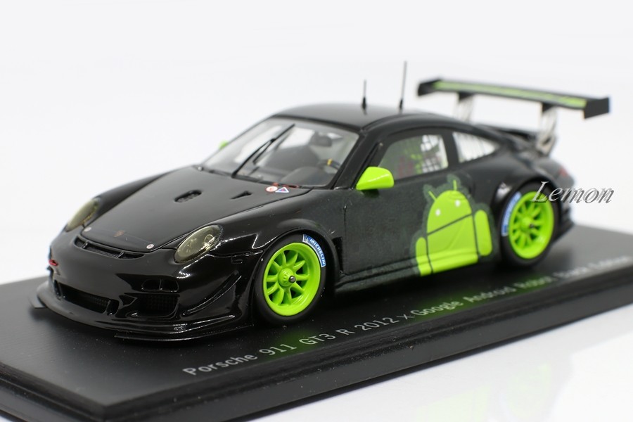 【スパーク】 1/43 Porsche 911 GT3 R 2012 × Google Android Robot Black Edition