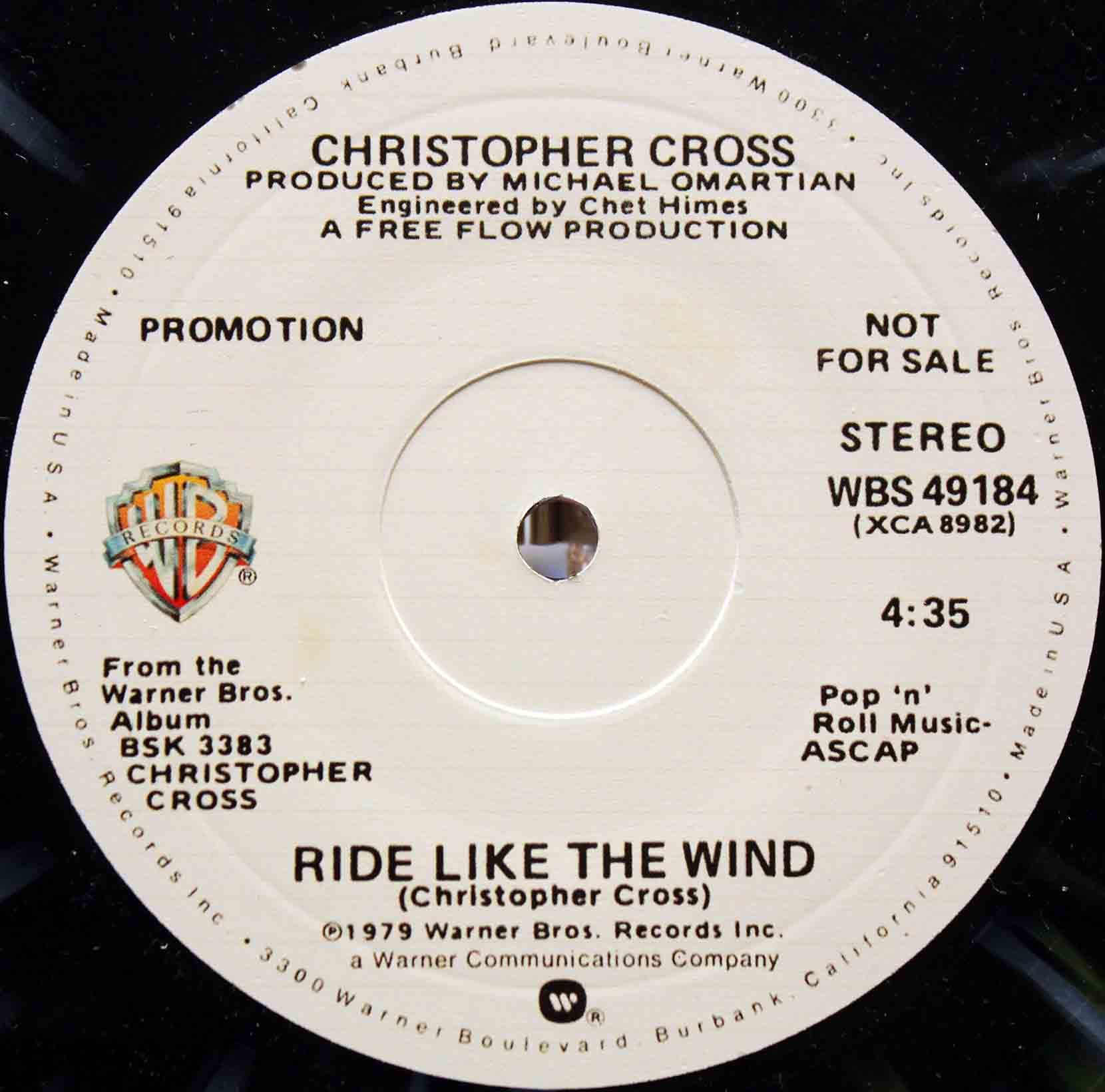 Christopher Cross – Ride Like The Wind 12inch 02
