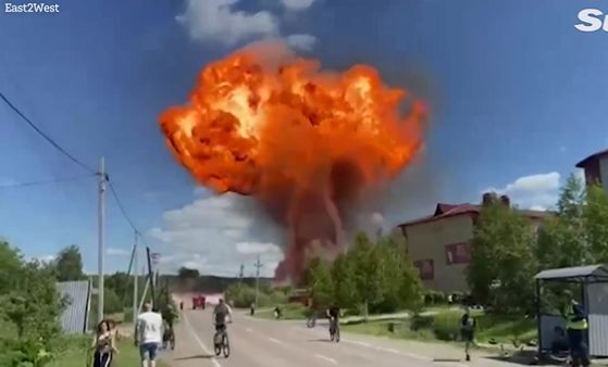 海外「ロシアのウラル地方で大規模なガス爆発。水力発電所爆発から3時間後」
