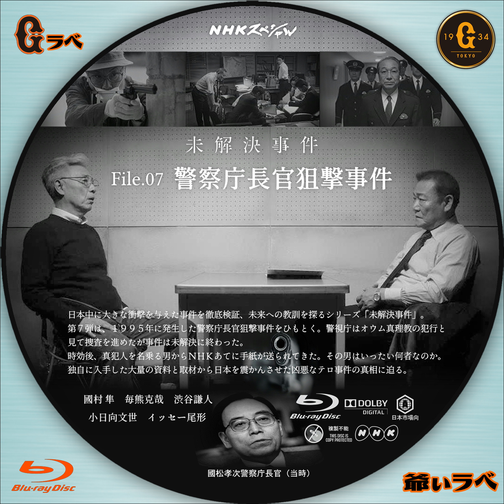 NHK 未解決事件 File-07 警察庁長官狙撃事件（Blu-ray）