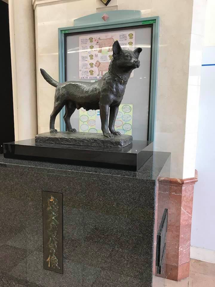 新潟駅忠犬の像