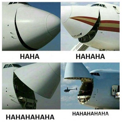 Laughing plane