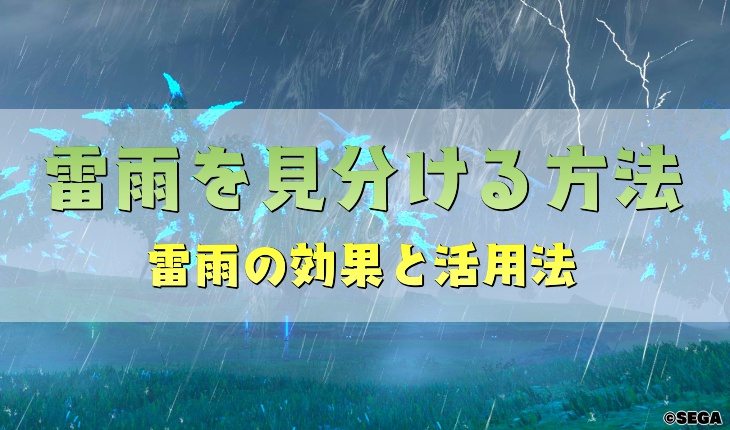 【PSO2NGS】シティ内で雷雨を見分ける方法【雷雨の効果と活用法】