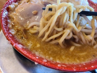 だるまや亀田店　味噌ラーメン　麺スープ