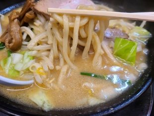 潤中山　味噌ラーメン　麺スープ