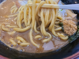 大舎厘亀田　濃厚ラーメン　麺スープ