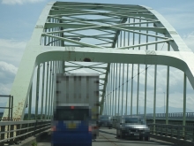 札幌方面へは渋滞の橋
