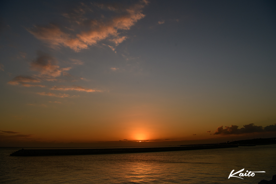 石垣島の日没とマジックアワー