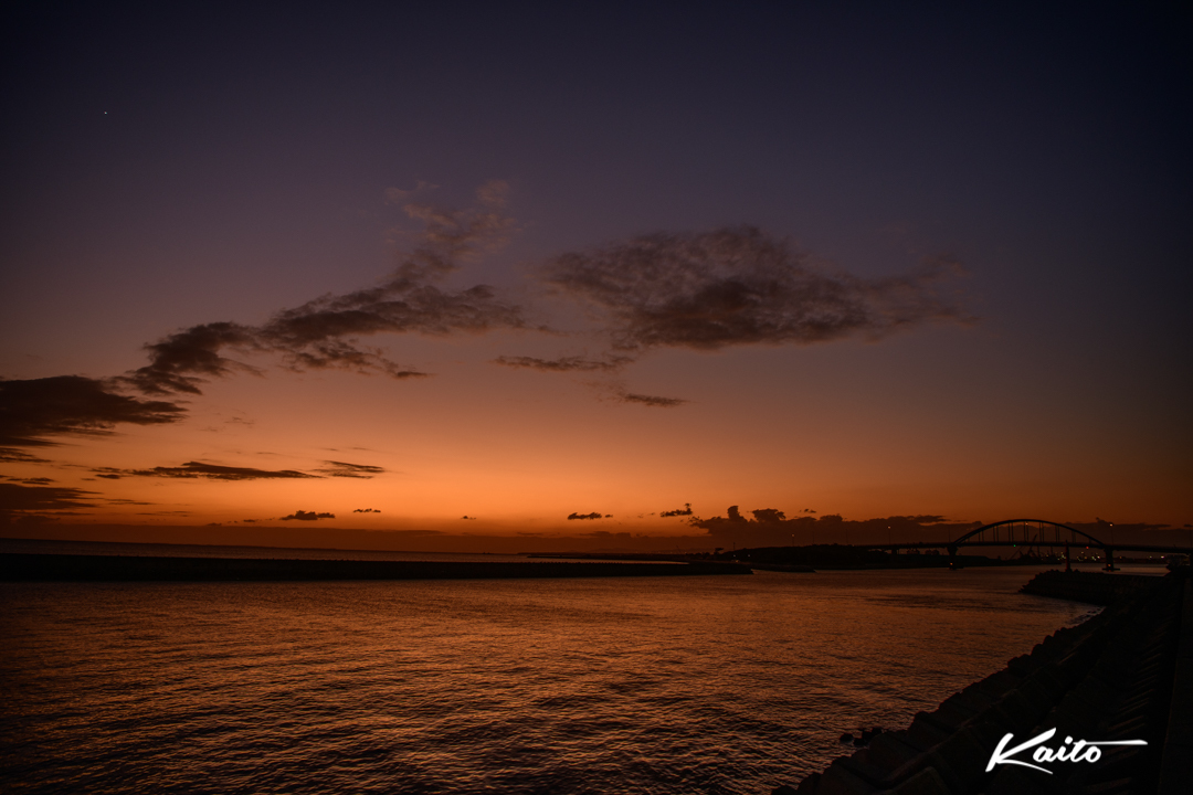 石垣島の日没とマジックアワー