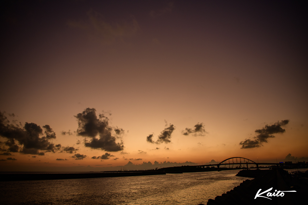 石垣島　八島漁港からの夕日