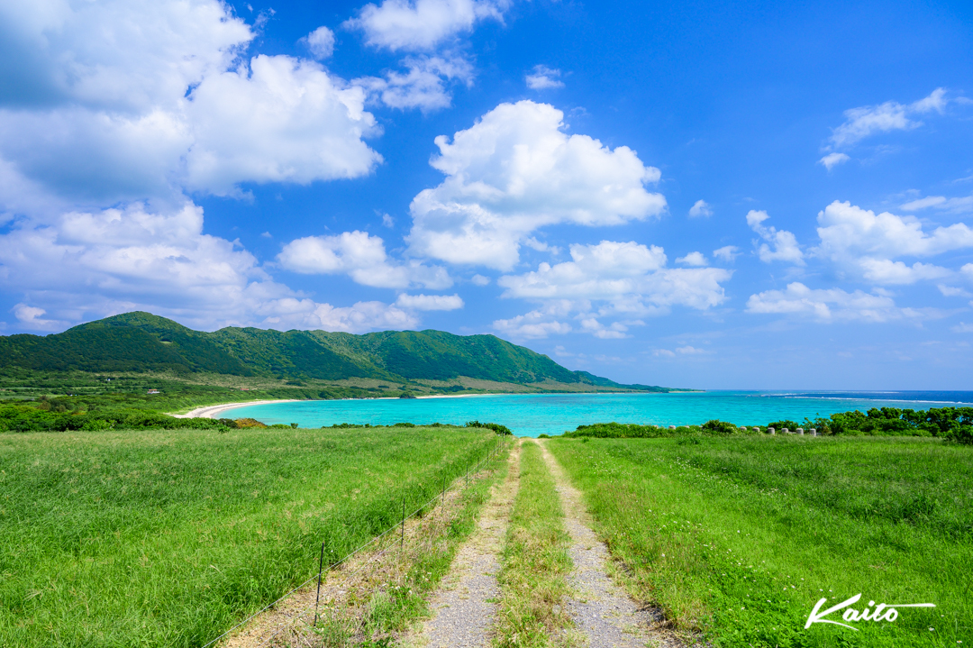 石垣島　ロケハン　道の先の海